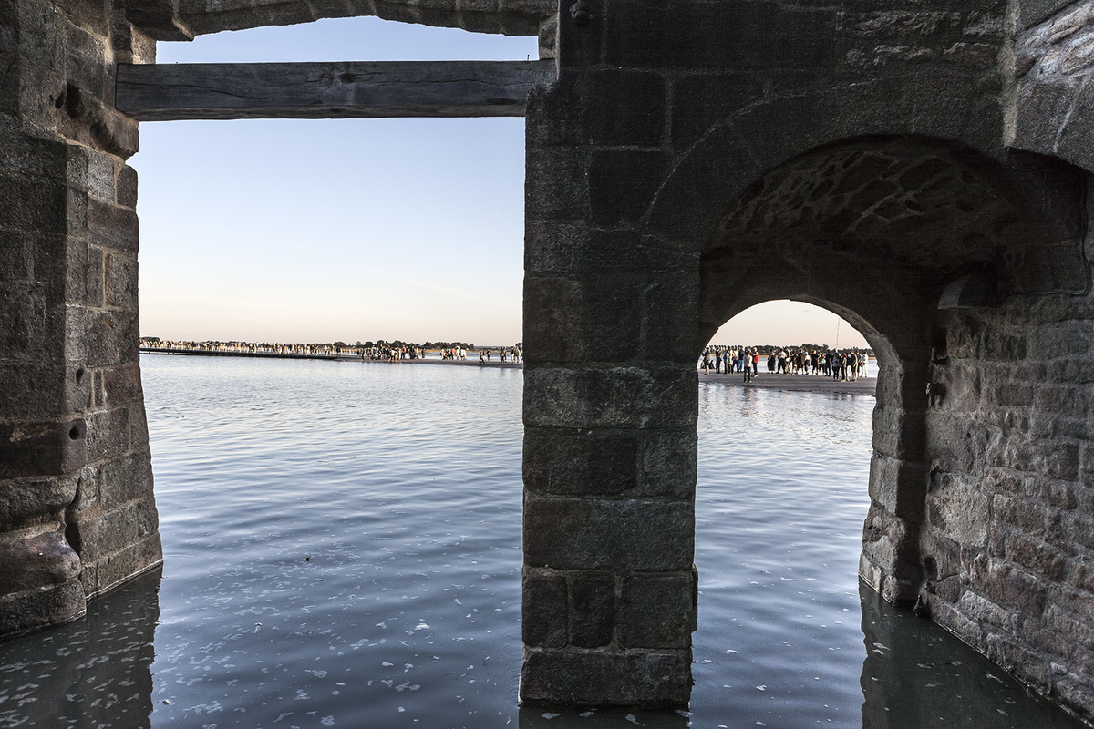 Entree du Mont Saint Michel - Grandes marees