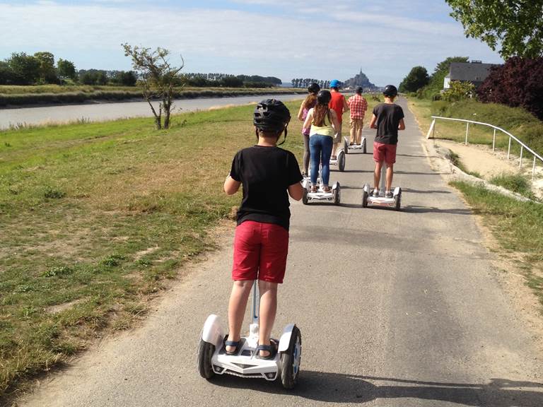 Gyropode sur la voie verte