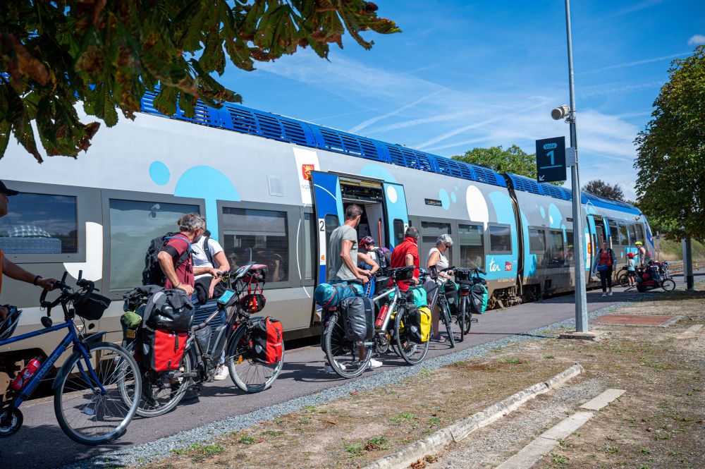Vélos en gare
