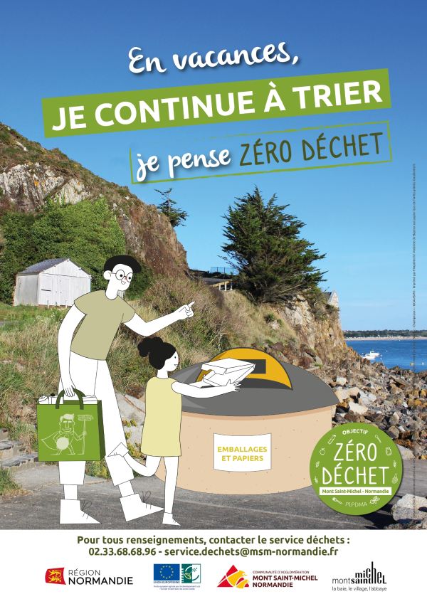 Affiche opération Zéro déchet en baie du Mont Saint-Michel