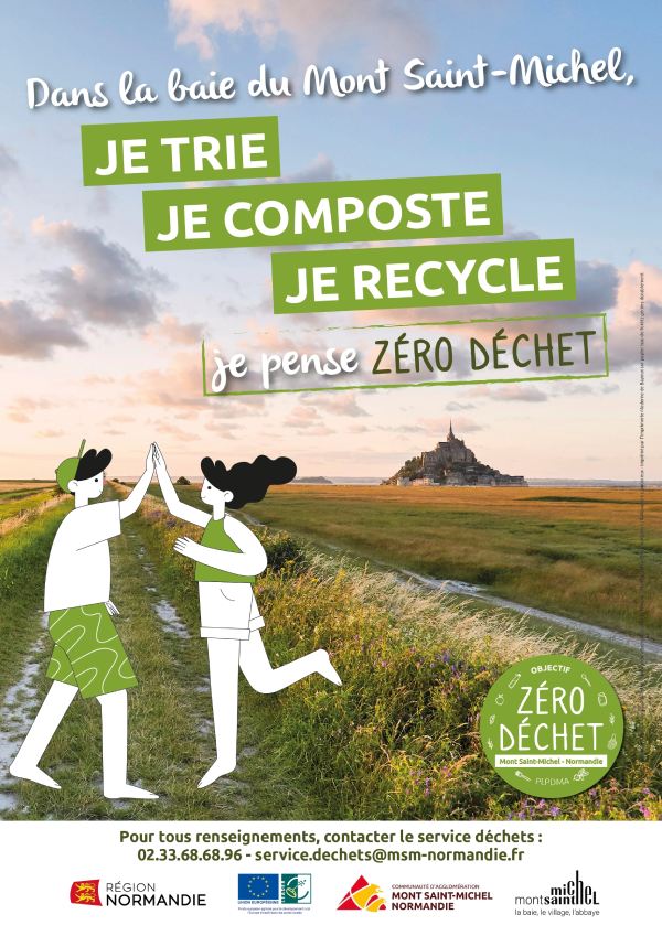 Affiche opération Zéro déchet au Mont Saint-Michel