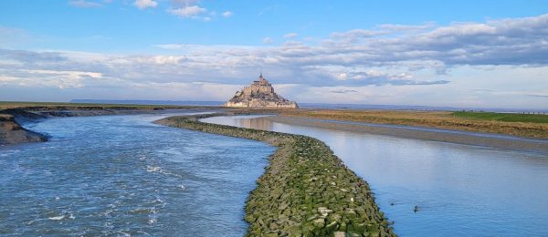 La flamme olympique au Mont Saint-Michel