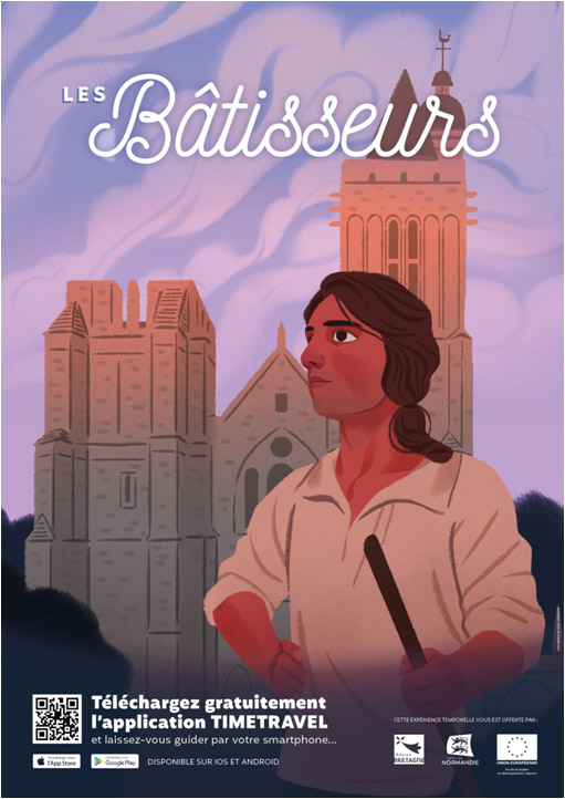 affiche application Timetravel , version nommée Les Batisseurs