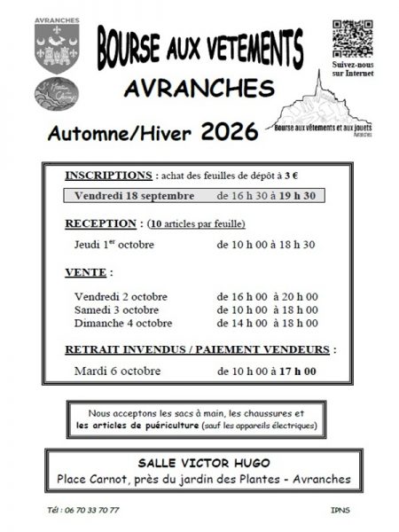 Bourse aux vêtements d&rsquo;automne
