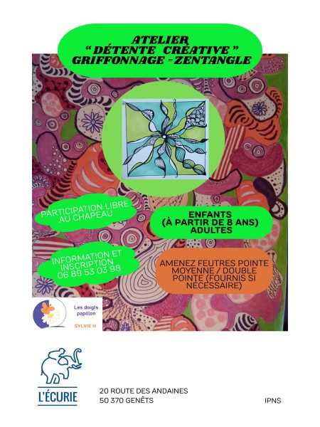 Atelier détente créative « griffonnage – zentangle »