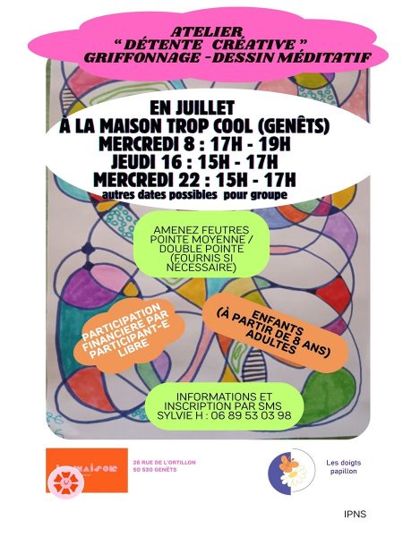Atelier détente créative « griffonnage – dessin méditatif »