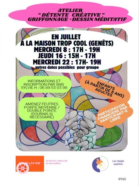 Atelier détente créative « griffonnage – dessin méditatif »