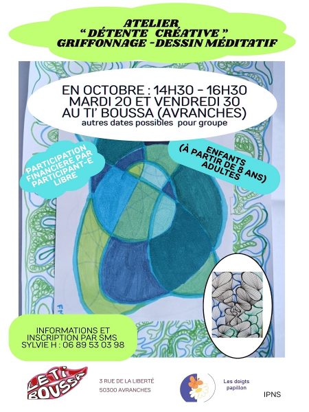 Atelier détente créative « griffonnage – dessin méditatif »