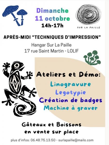 Ateliers « linogravure et techniques d&rsquo;impression »