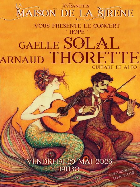 Concert « Gaëlle Solal et Arnaud Thorette – Hope (guitare et alto) »