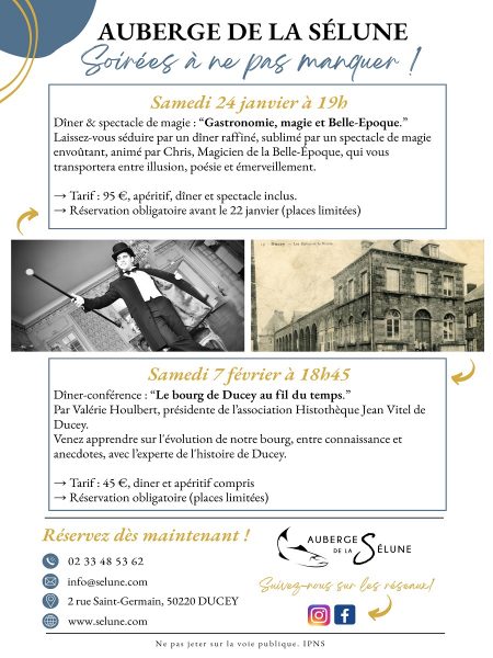 Dîner-conférence « Le bourg de Ducey au fil du temps »