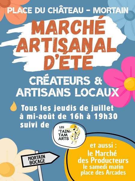 Marché artisanal d&rsquo;été de Mortain-Bocage