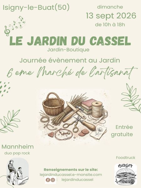 6e Marché de l&rsquo;artisanat au Jardin du Cassel