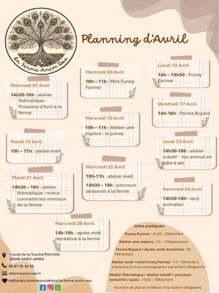 Ateliers pédagogiques à la ferme