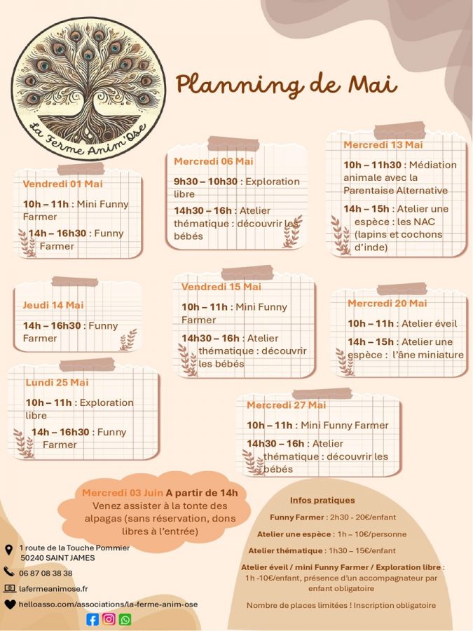 Planningmai2026-fermeAnimOse-StJames