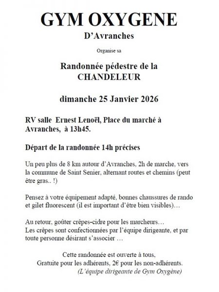 Randonnée pédestre de la Chandeleur