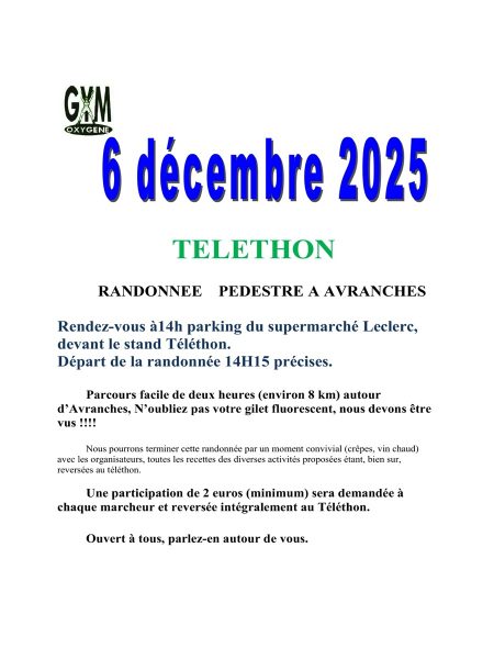 Randonnée pédestre Téléthon