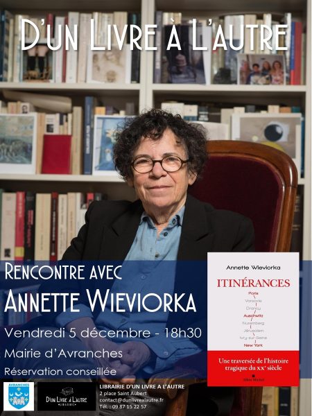 Rencontre littéraire avec Annette Wieviorka