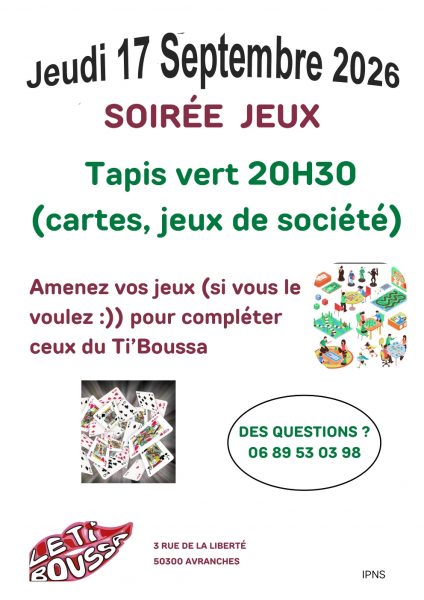 Soirée jeux