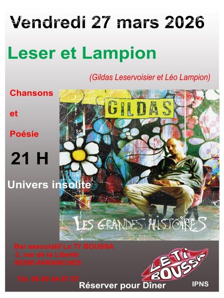 Soirée chansons et poésie « Leser et Lampion »